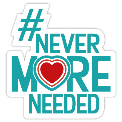 Never more needed logo